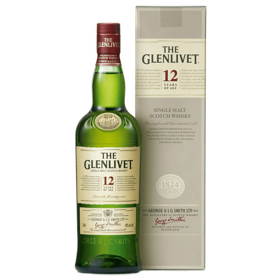 Glenlivet 12 Year Old Single Malt Scotch Whiskey Whiskey Glenlivet 