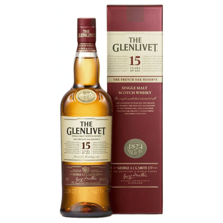 Glenlivet 15 Year Old Single Malt Scotch Whiskey Whiskey Glenlivet 