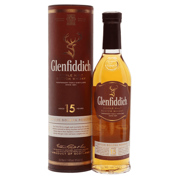 Glenfiddich 15 Year Old Single Malt Scotch Whiskey Whiskey Glenfiddich 