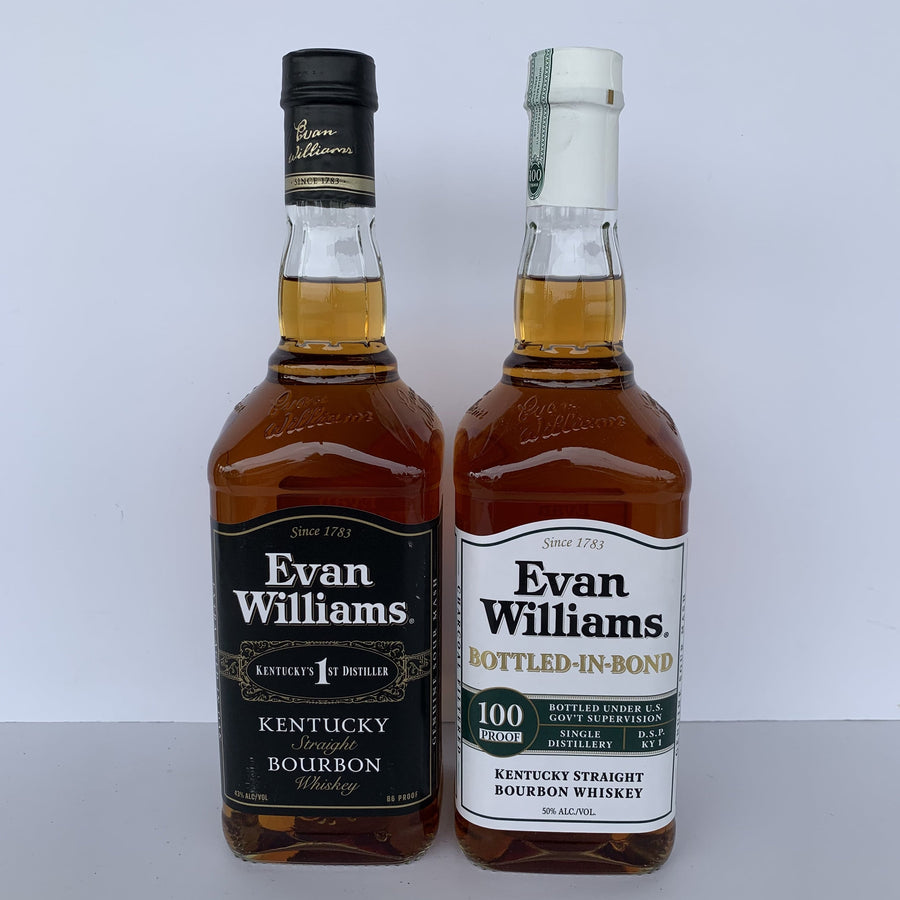Evan Williams Bottled in Bond and Evan Williams Kentucky Straight Bourbon